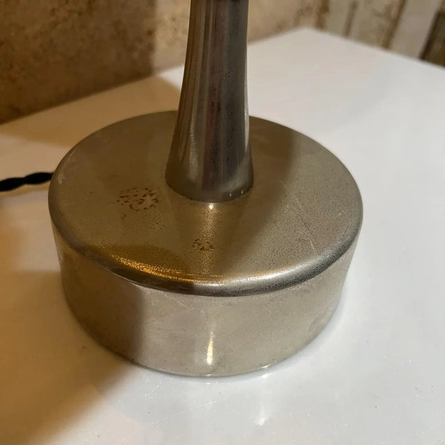 1970s Mid-Century Modern Chrome Table Lamp, Sculptural Design, 1970s For Sale - Image 5 of 10