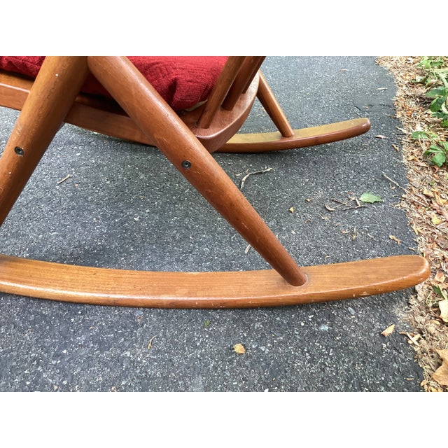 1960s Midcentury Modern Rocking Chair Designed by Frank Reenskaug for Bramin For Sale - Image 11 of 13