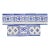 1920s Antique Art Deco Portuguese Blue & White Border Tiles Set of 7 For Sale