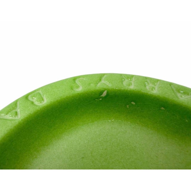 Vintage Harry's Bar Venice Italy Ashtray Green Ceramic Dish Venezia For Sale - Image 4 of 10