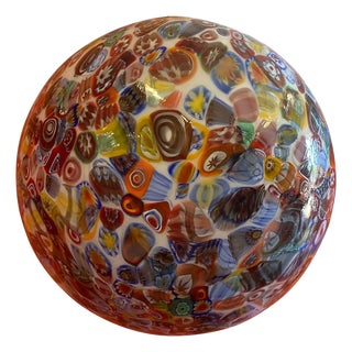Multicolored Murrine Sphere in Murano-Style Glass by Simoeng For Sale