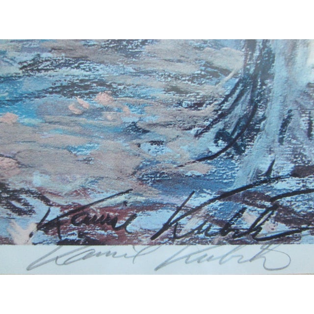 1970s Kamil Kubik Fall in Central Park Impressionist Signed Lithograph For Sale - Image 4 of 13