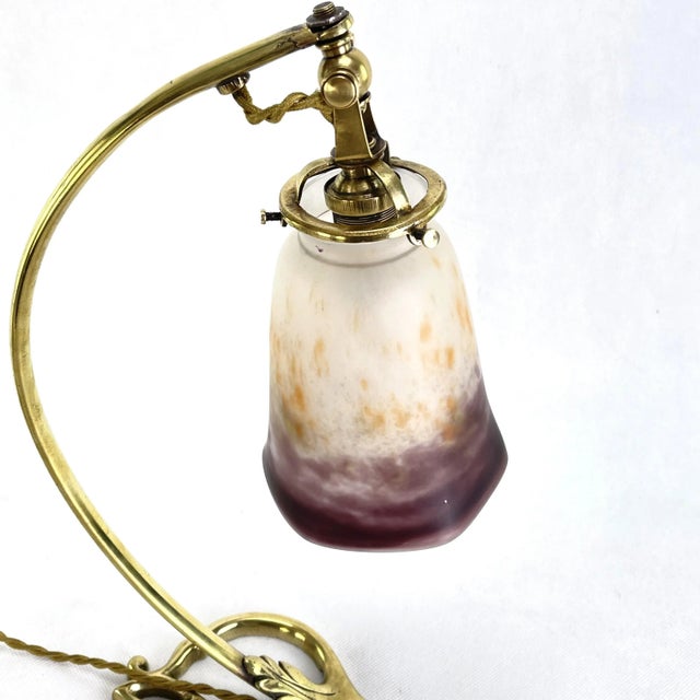 Art Nouveau Bronze Desk Lamp For Sale - Image 3 of 9