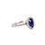 Modern Ladies 18k White Gold 2.16ctw Gia Sri Lanka Sapphire Halo Diamond Cocktail Ring, Size 5.25 For Sale - Image 3 of 9