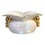 1950s-60s Iridescent White/Gold Ceramic Planter Signed For Sale
