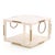 Mid-Century Modern Rare Pair of Two-Tier White Lacquered Wood and Brass End Tables, C. 1960 For Sale - Image 3 of 7