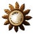 Hollywood Regency Gilded Metal and Cut Glass Sunburst Sconce, 1960s For Sale
