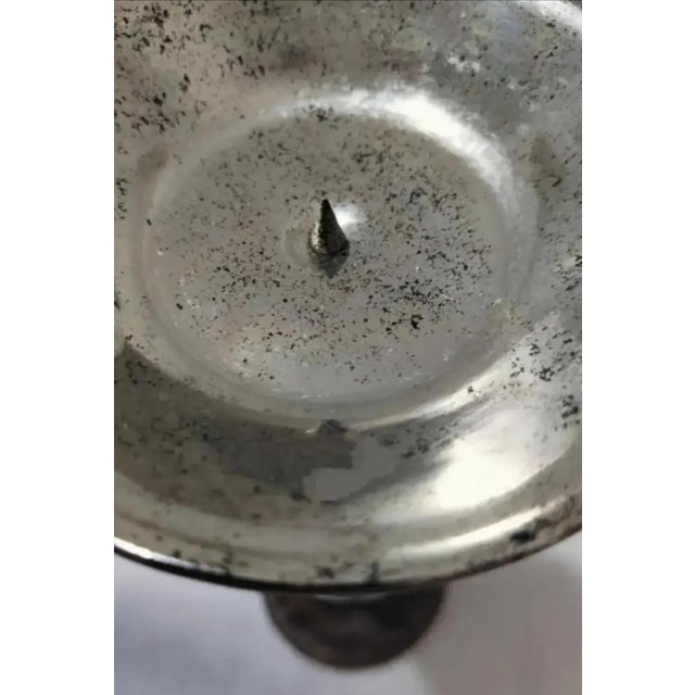 For your consideration . . . A rare vintage set of wood and metal Candle Holders by high-end luxury brand Maitland-Smith....