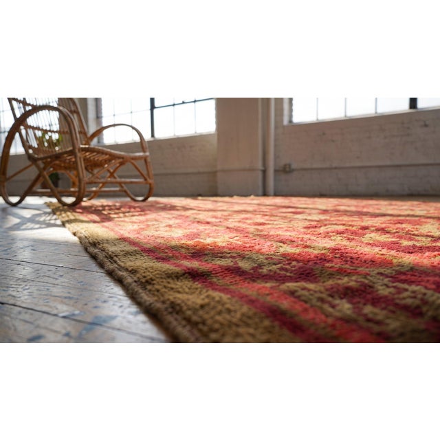 Red 1860s Red Floral English Axminster Rug 3' X 6'10" Handknotted Wool Carpet For Sale - Image 8 of 8