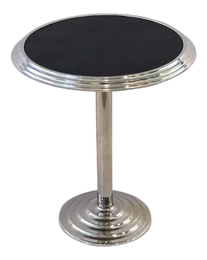 Art Deco Round Table of Chrome From France