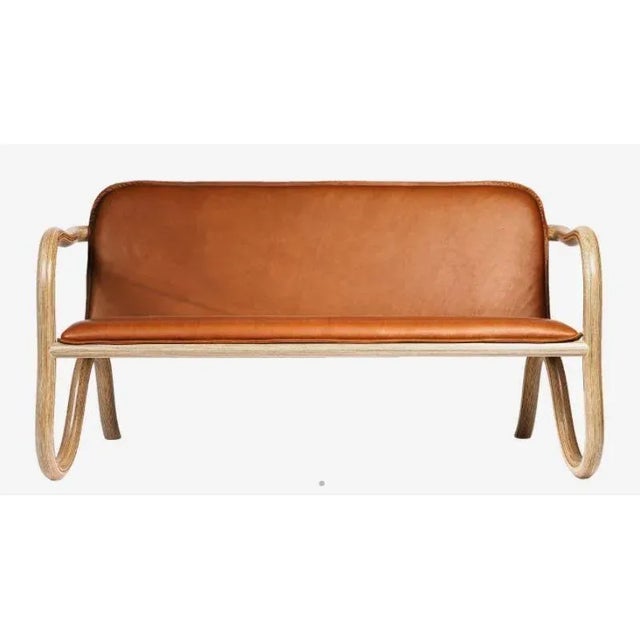 Kolho two seater natural, cognac leather by Made by Choice with Matthew Day Jackson Kolho Collection Dimensions: 130 x 60...