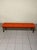 Long Bench in Stained Wood and Fabric, 1960s For Sale - Image 15 of 15