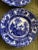 Stunning set of (12) matching flow blue dinner plates by W. Adams & Co. Kyber pattern. Circa mid-1800s. A set this large...
