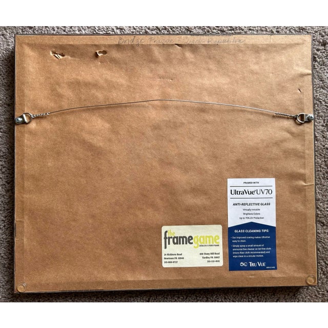 1980s Vintage Watercolor of the Charles Bridge in Prague For Sale - Image 5 of 5