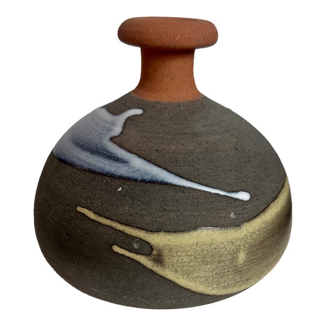 1960s Italian Mid-Century Modern Vase Bruno Gambone Pottery For Sale