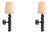 Bronze Finish Wall Lamps, Set of 2 For Sale