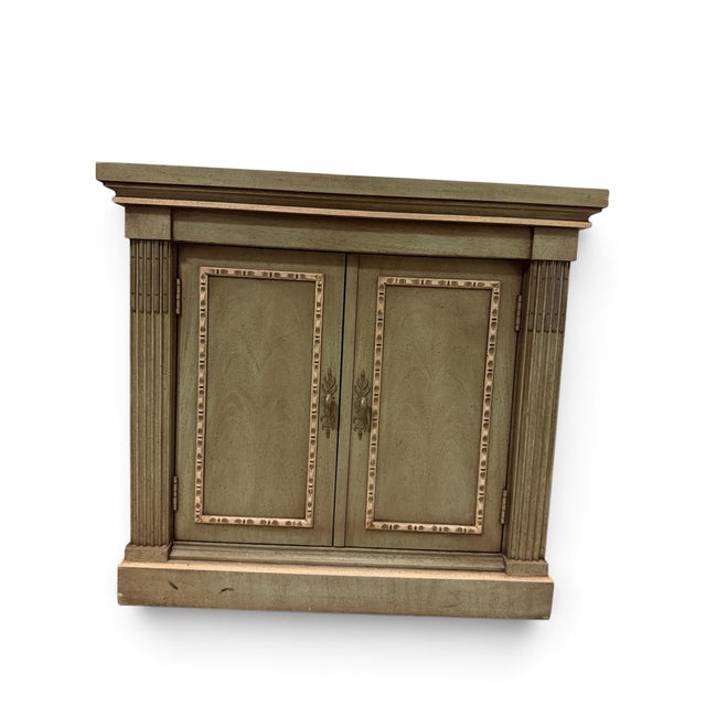 Green Pair of Vintage Neoclassical Sage Green Nightstands Commodes by White Fine Furniture Co. For Sale - Image 8 of 10