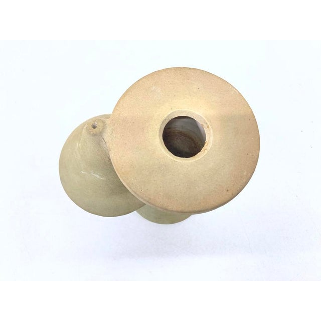Vintage Geometric Studio Ceramics Vase, 1980s For Sale - Image 6 of 8