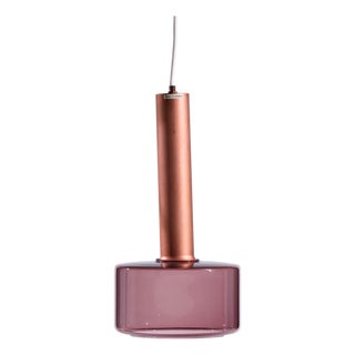 Tapio Wirkkala for Idman Finnish Glass Pendant Light - Cranberry For Sale