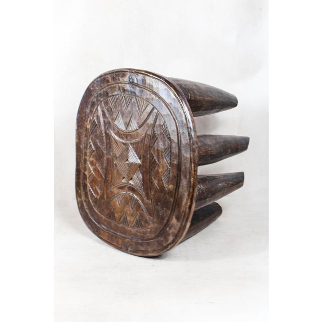 Nupe Stool in Wood For Sale - Image 4 of 5