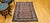 Terra Cotta Antique Persian Malayer Area Rug, Hand-Knotted Wool, Geometric Pattern, 4x5, Red & Navy For Sale - Image 8 of 16