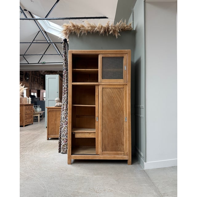 Mid-Century Modern Vintage Wardrobe with Sliding Doors, 1950s For Sale - Image 3 of 15