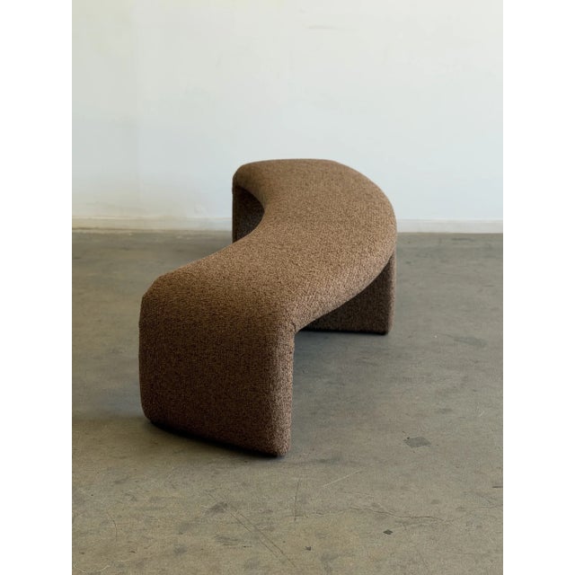 2010s Handcrafted Curved Waterfall Bench For Sale - Image 5 of 10