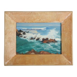 Small Mid 20th Century Margaret Goddard Carlson Seascape Painting For Sale