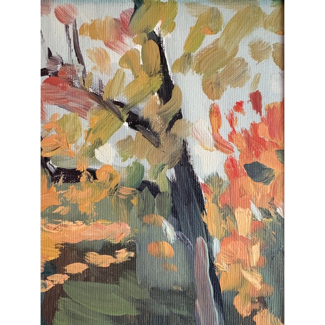 Green Oil Painting - Landscape With Trees For Sale - Image 8 of 13
