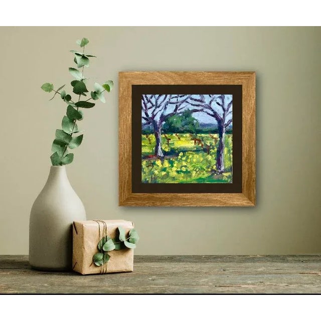 2020s Quiet Places & Journeys — Suisun Valley Mustard Grass (Original Oil Landscape) For Sale - Image 5 of 7