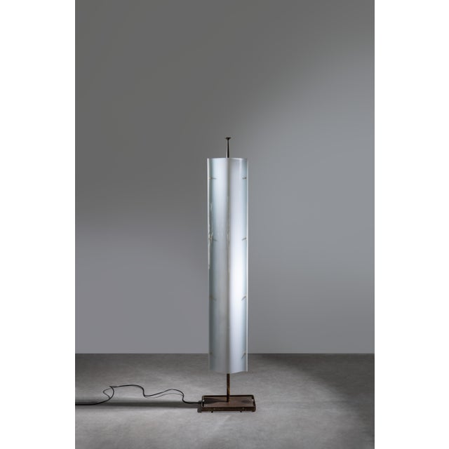 Rare Floor Lamp Model "12682" manufactured by Arredoluce. Design by Angelo Lelii. Base polished brass, structure in...