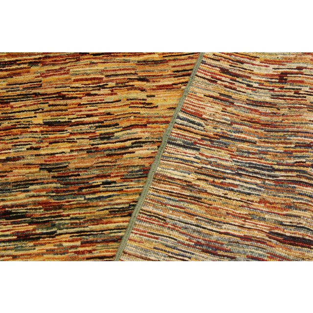 Beige 1990s 1990s Modern Gabbeh Beige/Blue Wool Rug - 4'3" X 5'3" For Sale - Image 8 of 9