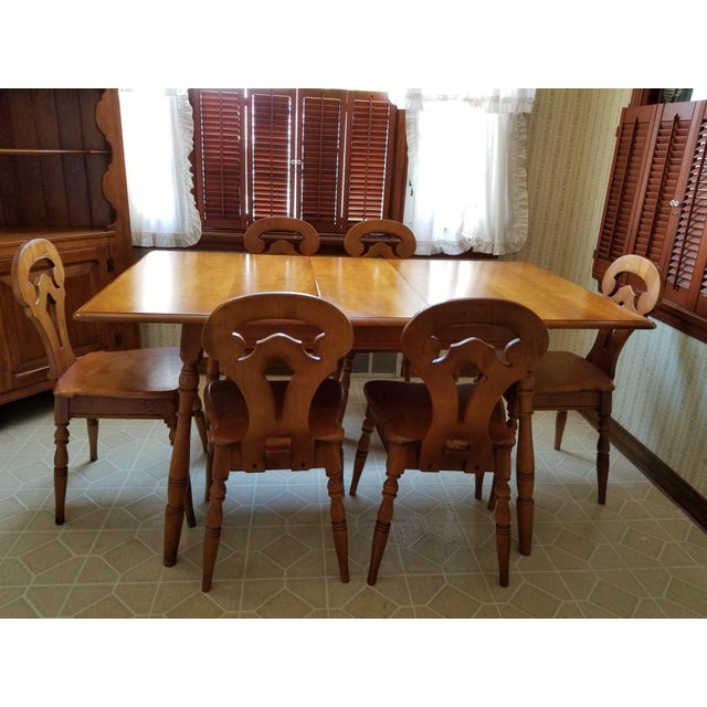 Solid Maple Colonial American Style Dining Set Chairish