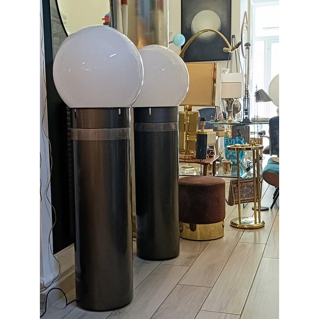 Metal Vintage Oracolo Grey Floor Lamp by Gae Aulenti for Artemide, 1970s For Sale - Image 7 of 9