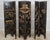 Age: Approx. 80 Years Old Details: Stunning Vintage Screen Chinoiserie Style Raised Details Brass Capped Feet Fine Carved...