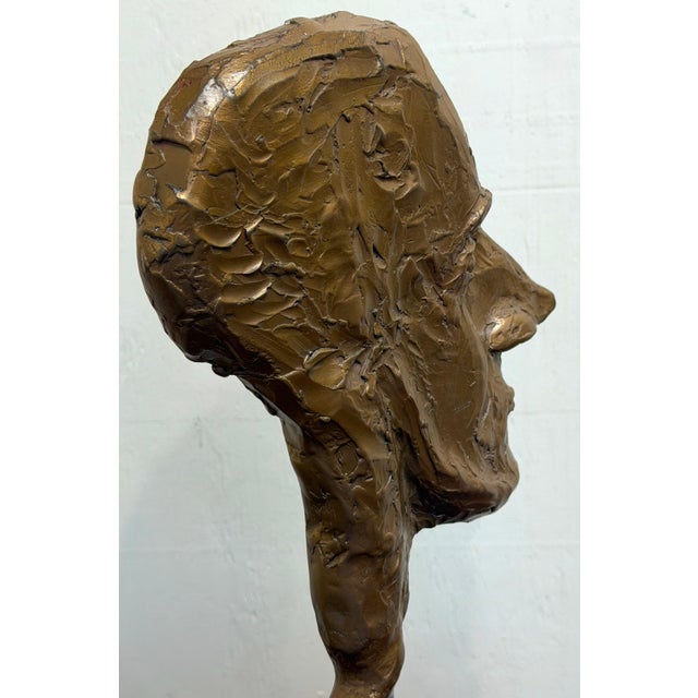Giacometti School Bronze Male Figural Totem Sculpture, Museum Mounted, 20th C For Sale - Image 10 of 15