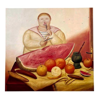 Fernando Botero 22 Boy Eating a Watermelon 1983 For Sale