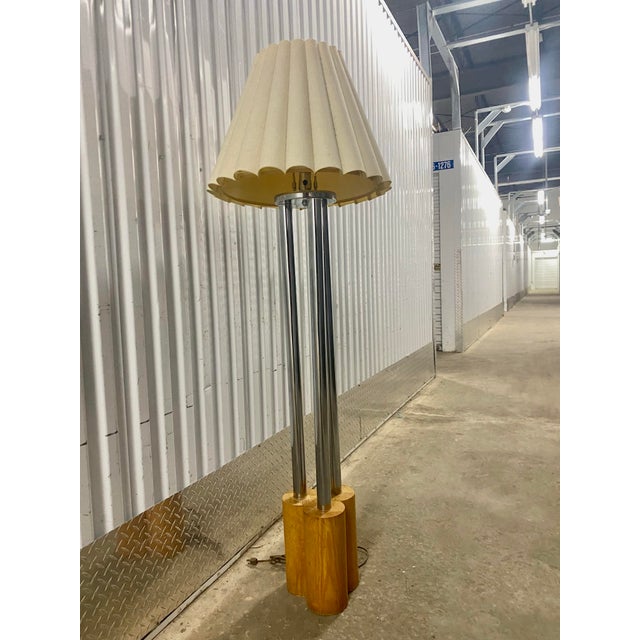 Wood 1970s Mid Century Modern Floor Lamp . For Sale - Image 7 of 13