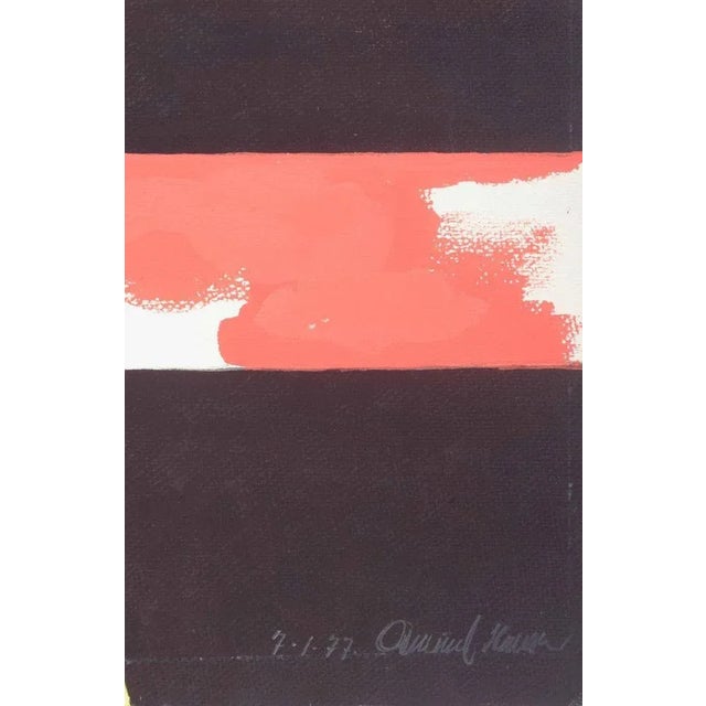 Osmund Hansen, Abstract Composition, 1977, Gouache on Paper For Sale - Image 3 of 5