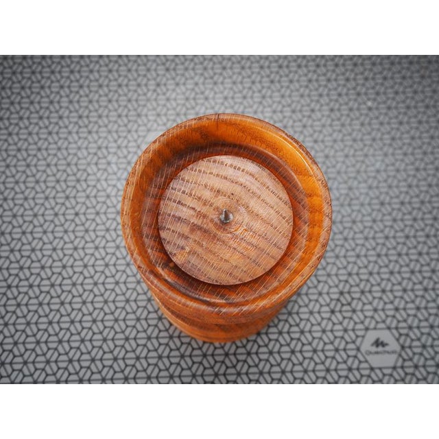 Mid-Century Wooden Candleholder, Europe, 1960s For Sale - Image 6 of 13