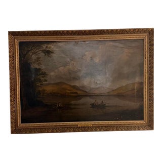 Sothebys Oil Painting - “View on the Shannon” by John Lynn (British, 1826-1845) For Sale