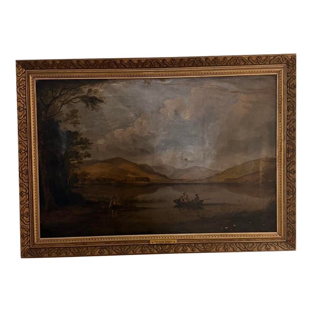 Sothebys Oil Painting - “View on the Shannon” by John Lynn (British, 1826-1845) For Sale