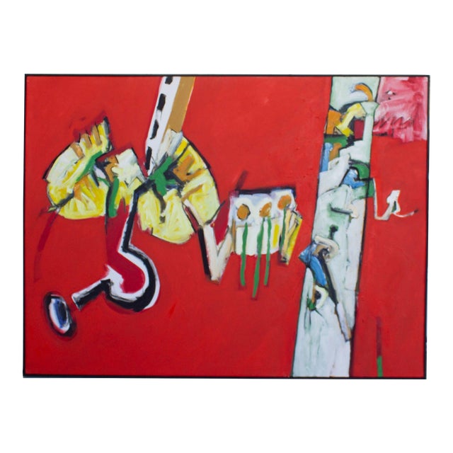 Abstract Oil on Canvas Painting by James L. Bruch For Sale