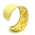 Vintage Italian 18k Gold Diamond Textured Wide Cuff Bracelet For Sale In Miami - Image 6 of 7