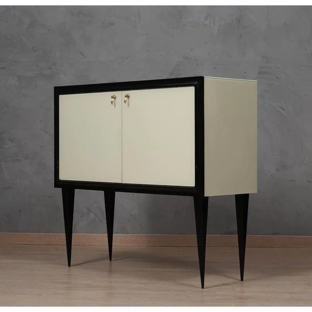 Mid-Century Glass and Brass Drybar, 1950s For Sale - Image 10 of 11