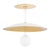 Hudson Valley Lighting Brim 36 in. 1 Light Chandelier in Soft White and Gold Leaf Finish For Sale