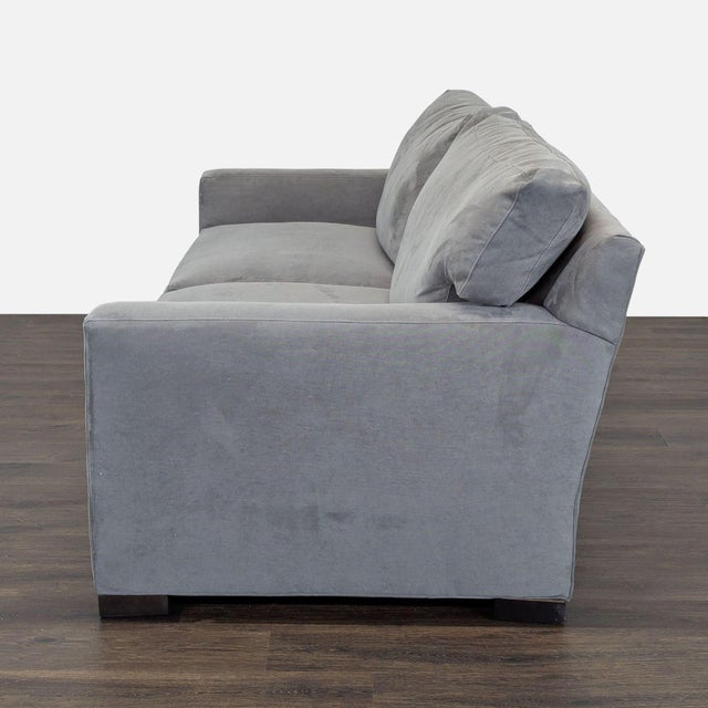 Modern Crate and Barrel 3-Seat Modern Gray Sofa For Sale - Image 3 of 8