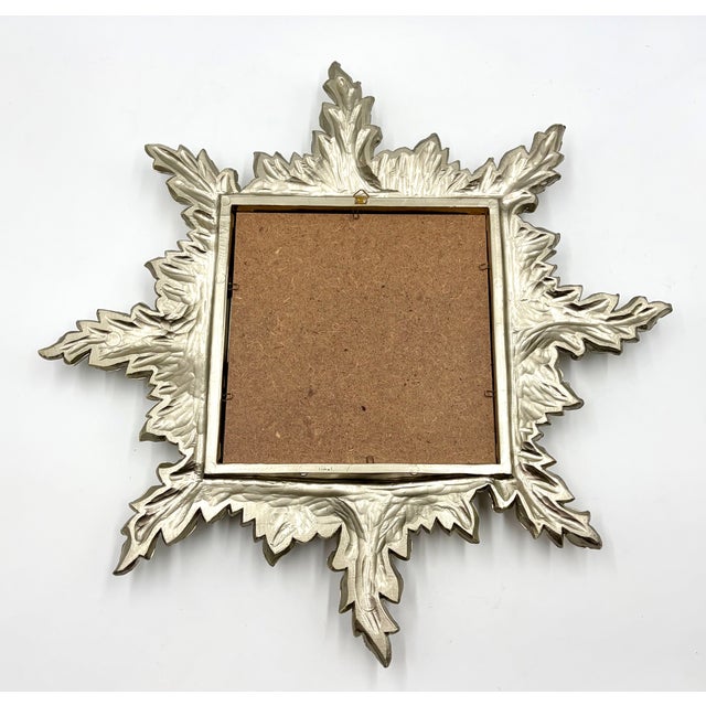 Vintage Italian Silver Gilt Sunburst Mirror For Sale In Houston - Image 6 of 8