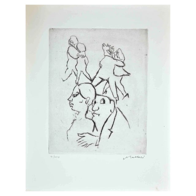 Mino Maccari, Dance, Print, 1970s For Sale