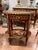 Brass French Louis XV Inlaid Oval Side Table With Drawer, Brass Gallery & Lower Shelf For Sale - Image 8 of 9